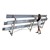 Low-Rise Three-Tier Bleachers w/ Tip & Roll Wheels
